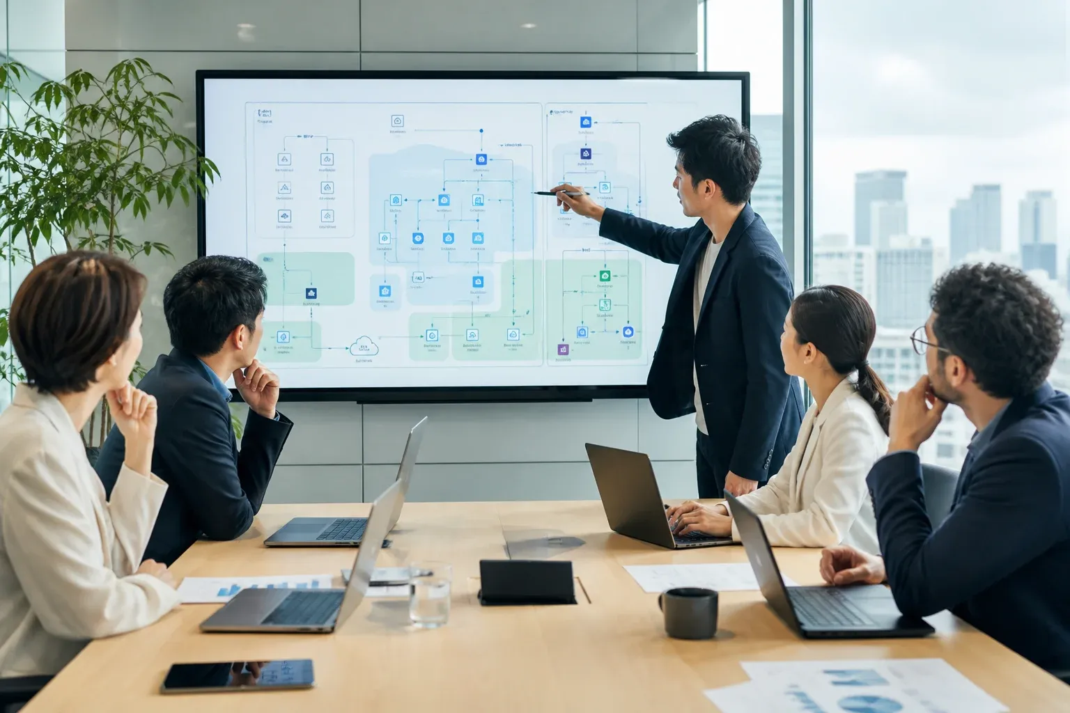 Google Cloudの基盤設計を検討する企業担当者とクラウドエンジニア